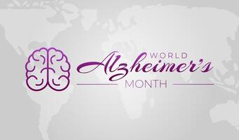 värld alzheimers månad bakgrund illustration med Karta vektor