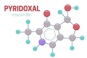 Pyridoxal Vitamin b6 Molekül Struktur Formel Illustration vektor
