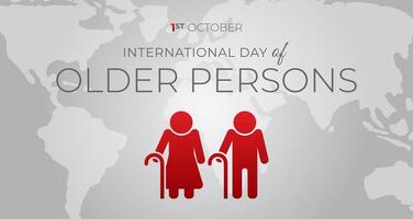 International Tag von älter Personen Hintergrund Banner vektor