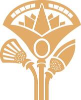 ägyptisch Lotus Logo Design vektor