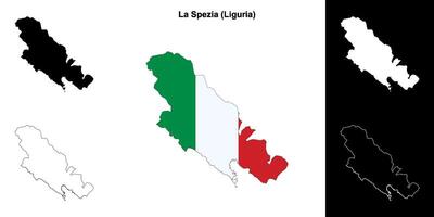 la spezia Provinz Gliederung Karte einstellen vektor