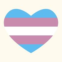 Herz mit Transgender Flagge. Stolz Monat Konzept. vektor
