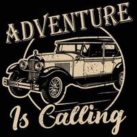 Oldtimer-T-Shirt-Design vektor