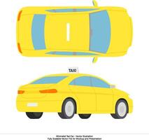 minimalistisch Taxi Auto - - Attrappe, Lehrmodell, Simulation und Präsentation bereit vektor