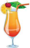 Sommer- trinken Illustration - - Limonade mit Gradient Gittergewebe vektor