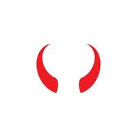 Teufel Horn Symbol Design Illustration Vorlage vektor
