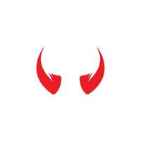Teufel Horn Symbol Design Illustration Vorlage vektor