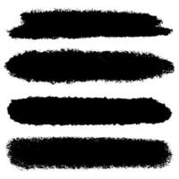 Sammlung von Hand gemalt schwarz Grunge Bürste Schlaganfälle vektor
