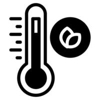 Öko Thermostat Symbol zum Netz, Anwendung, Infografik, usw vektor