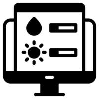 Wasser Monitor Symbol zum Netz, Anwendung, Infografik, usw vektor