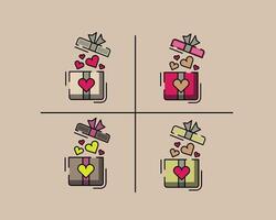 Valentinstag Symbol Geschenk Anlagegut Grafik vektor