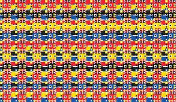 sömlös geometrisk mönster i röd, blå, svart och vit, mönster av inspiration utforska bakgrund design, vektor