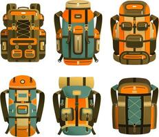 Camping Rucksack einstellen - - anders Design Optionen vektor