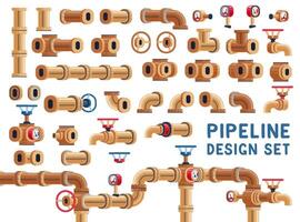 einstellen zum Pipeline Design vektor