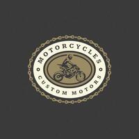 sport motorcykel logotyp mall design element årgång stil vektor