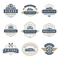 Auto Logos Vorlagen Design Elemente einstellen vektor