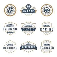 Auto Logos Vorlagen Design Elemente einstellen vektor