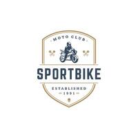 sport motorcykel logotyp mall design element vektor