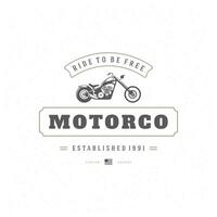 motorcykel klubb logotyp mall design element årgång stil vektor