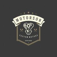 moto Verein Logo Vorlage Design Element Jahrgang Stil vektor