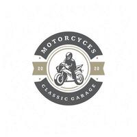 Sport Motorrad Logo Vorlage Design Element Jahrgang Stil vektor