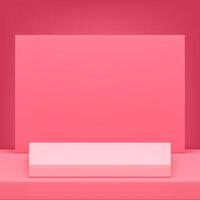 rosa elegant 3d podium geometrisk piedestal falsk upp för kosmetisk skönhet produkt visa realistisk vektor