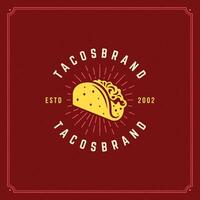 tacos logotyp illustration. vektor