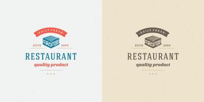 schnell Essen Logo Illustration Sandwich Silhouette gut zum Restaurant Speisekarte und Cafe Abzeichen vektor