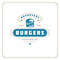 Burger Logo Illustration. vektor