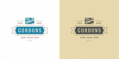 snabb mat logotyp illustration smörgås silhuett Bra för restaurang meny och Kafé bricka vektor