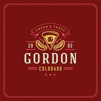 Pizzeria Logo Design Illustration. vektor