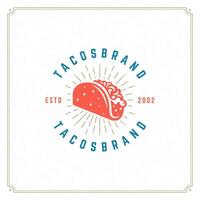 tacos logotyp design illustration. vektor