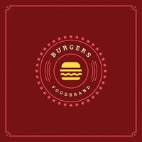 Burger Logo Design Illustration. vektor