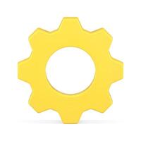 Gelb Ausrüstung Rad Zahnrad 3d Illustration vektor