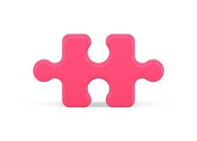 rot Teil Puzzle 3d Symbol. logisch Element zum lösen kreativ Problem vektor
