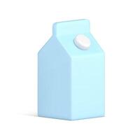 vit kartong låda med lock handla dryck dryck behållare realistisk 3d ikon illustration vektor