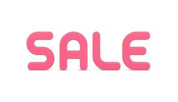försäljning rosa realistisk 3d ikon marknadsföring detaljhandeln reklam illustration. Lagra marknadsföra befordran vektor