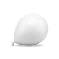 Weiß süß Ballon Helium Aero Design Gruß Geburtstag Unterhaltung realistisch 3d Symbol vektor