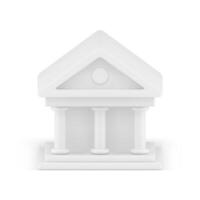 Weiß Marmor Antiquität Gebäude Öffentlichkeit Regierung Wohnung Gericht Bank klassisch Außen 3d Symbol vektor