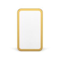 golden Smartphone berühren Bildschirm Benutzer Schnittstelle Speisekarte Internet Werbung Vorlage 3d Symbol vektor