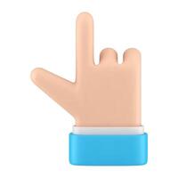 affärsman hand pekfinger pekare reklam Rör skärm slägga gest 3d ikon vektor