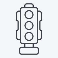 ikon trafik signal. relaterad till smart stad symbol. linje stil. enkel design illustration vektor