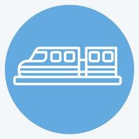 ikon hög hastighet tåg. relaterad till smart stad symbol. blå ögon stil. enkel design illustration vektor