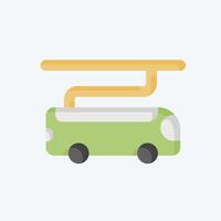 ikon elektrisk buss. relaterad till smart stad symbol. platt stil. enkel design illustration vektor