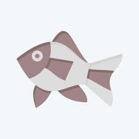 ikon atlanten fisk. relaterad till skaldjur symbol. platt stil. enkel design illustration vektor