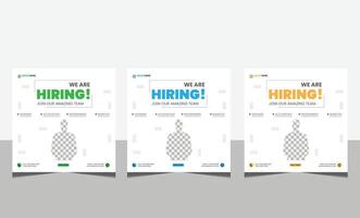 Rekrutierung Werbung Vorlage. Rekrutierung Poster, Job Einstellung Poster, Ankündigung Job Stellenangebote vektor