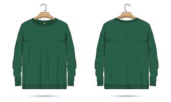 beiläufig Sweatshirt Attrappe, Lehrmodell, Simulation Vorderseite und zurück Aussicht vektor