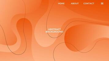 abstrakt Orange Gradient Hintergrund glatt Flüssigkeit bunt verschwommen Design mit geometrisch Formen. Vorlage gut zum modern Webseite, Hintergrund, Startseite Design vektor