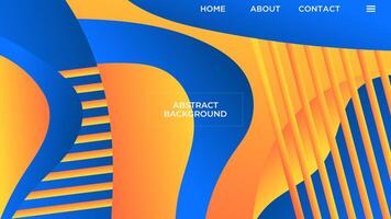 abstrakt Blau Orange Gradient Hintergrund glatt Flüssigkeit bunt Design mit geometrisch Formen Vorlage gut zum modern Webseite, Hintergrund, Startseite Design vektor