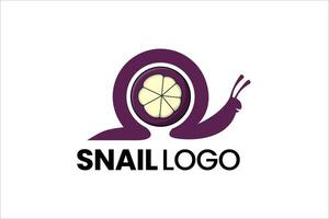 platt modern enkel mangostan snigel logotyp mall ikon symbol design illustration vektor